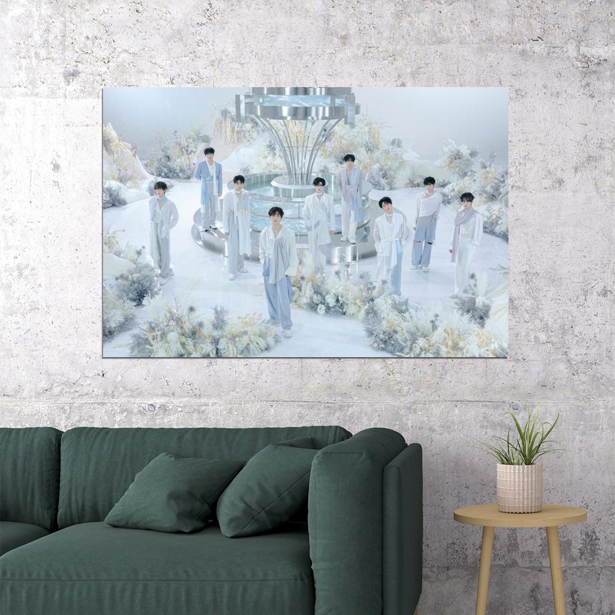 Zerobaseone Zb1 Poster Blue Paradise Album Hide Concept Photo Print K-Pop Home Decor For Living Room Aesthetic Kpop Male Boys Group Boy Band - xonomax