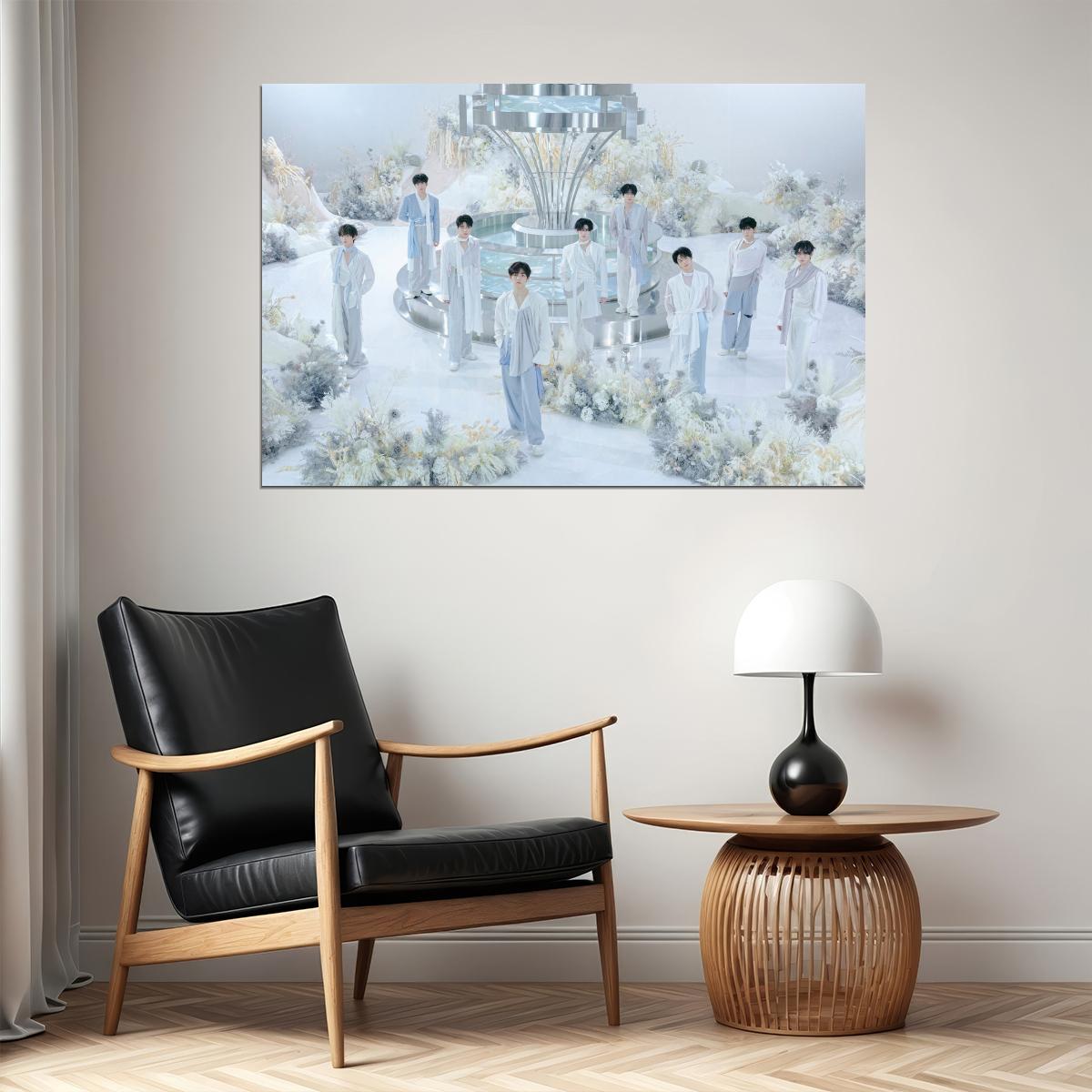 Zerobaseone Zb1 Poster Blue Paradise Album Hide Concept Photo Print K-Pop Home Decor For Living Room Aesthetic Kpop Male Boys Group Boy Band - xonomax