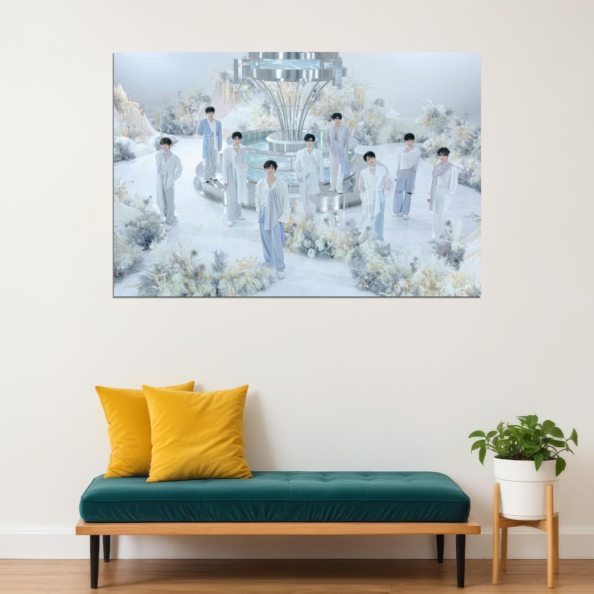 Zerobaseone Zb1 Poster Blue Paradise Album Hide Concept Photo Print K-Pop Home Decor For Living Room Aesthetic Kpop Male Boys Group Boy Band - xonomax