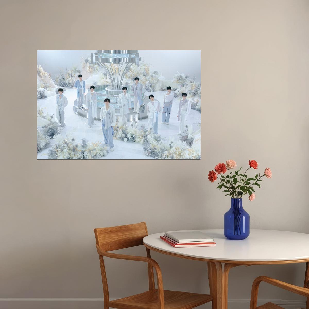 Zerobaseone Zb1 Poster Blue Paradise Album Hide Concept Photo Print K-Pop Home Decor For Living Room Aesthetic Kpop Male Boys Group Boy Band - xonomax