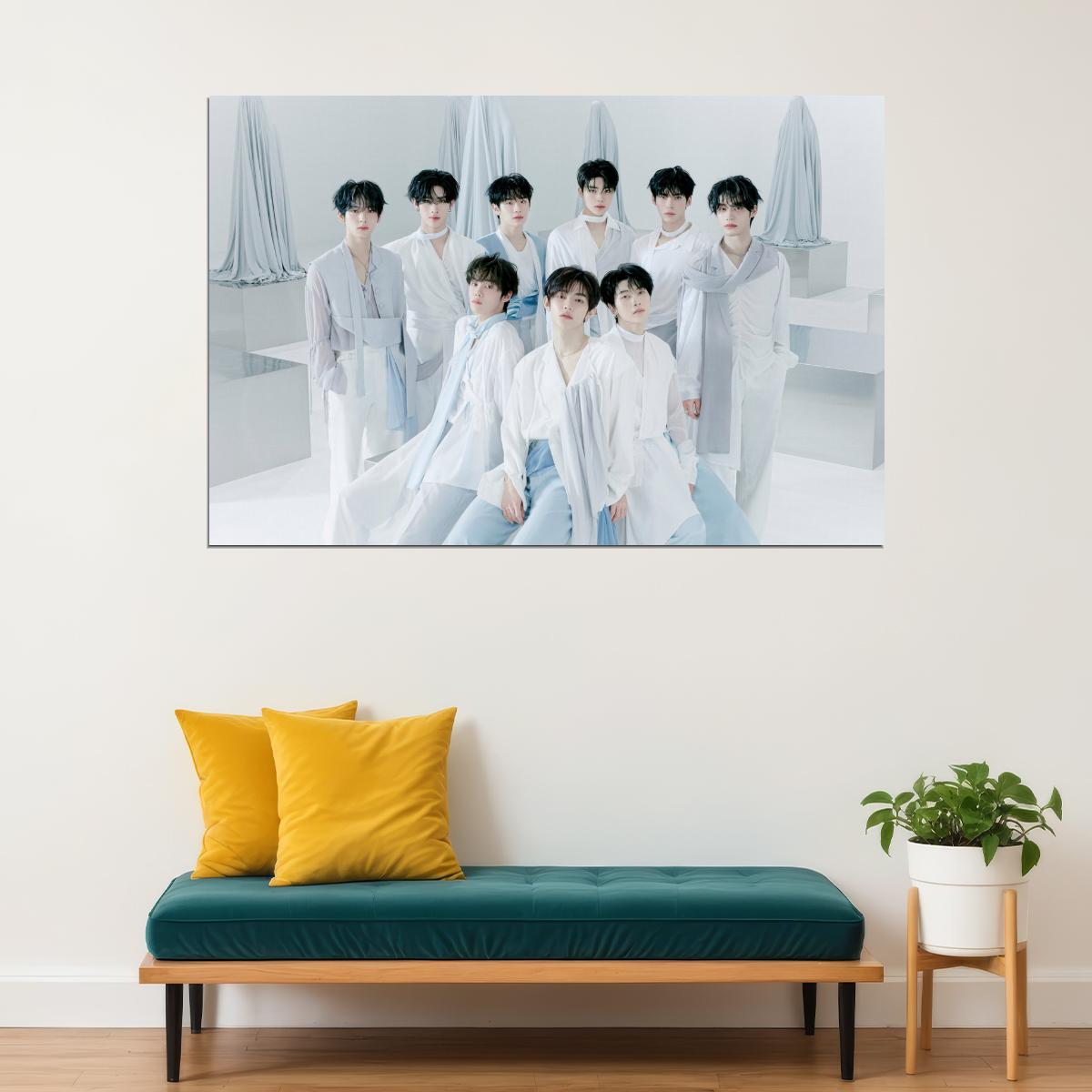 Zerobaseone Zb1 Poster Blue Paradise Album Hide Concept Photo Print K-Pop Home Decor For Living Room Aesthetic Kpop Male Boys Group Boy Band - xonomax