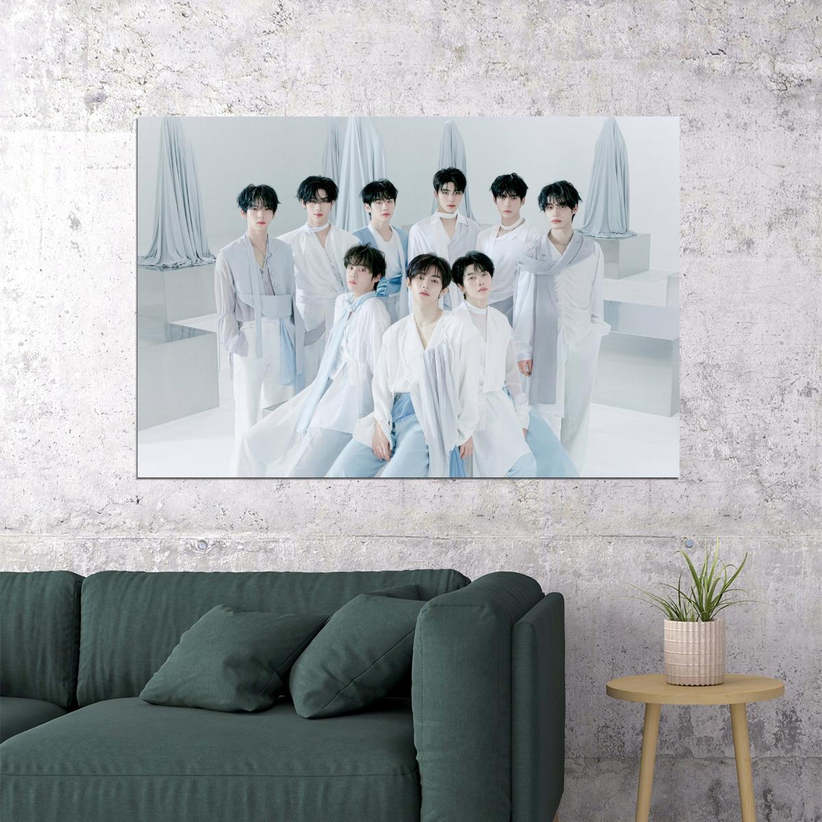 Zerobaseone Zb1 Poster Blue Paradise Album Hide Concept Photo Print K-Pop Home Decor For Living Room Aesthetic Kpop Male Boys Group Boy Band - xonomax