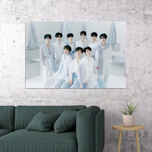 Zerobaseone Zb1 Poster Blue Paradise Album Hide Concept Photo Print K-Pop Home Decor For Living Room Aesthetic Kpop Male Boys Group Boy Band - xonomax