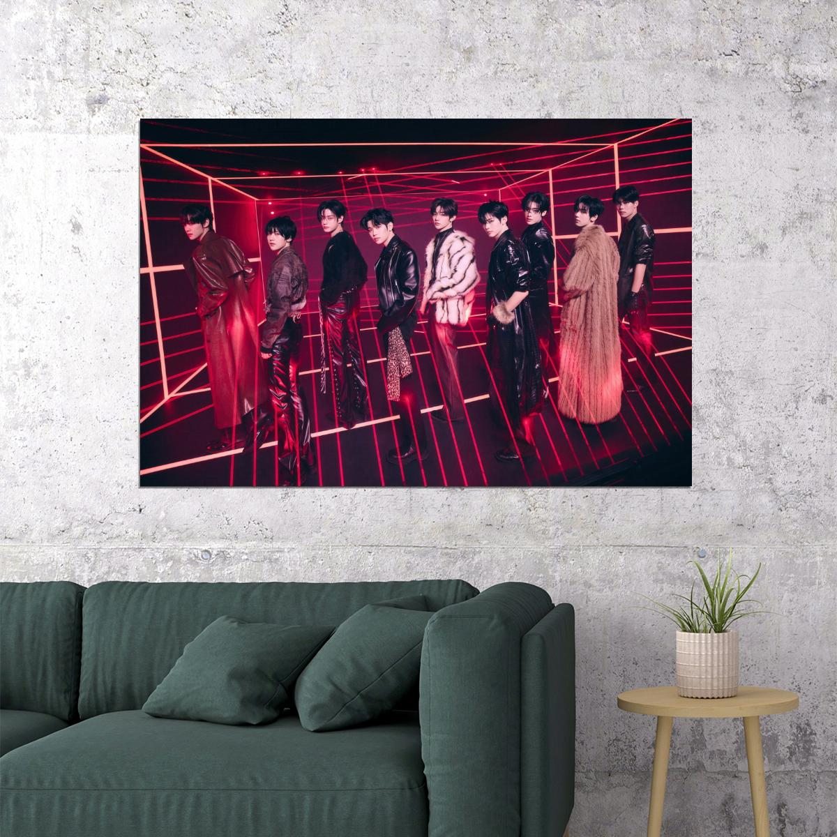 Zerobaseone Zb1 Poster Blue Paradise Album Seek Concept Photo Print K-Pop Home Decor For Living Room Aesthetic Kpop Male Boys Group Boy Band - xonomax