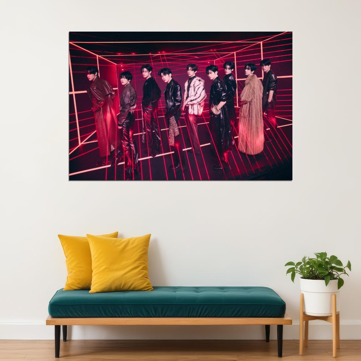 Zerobaseone Zb1 Poster Blue Paradise Album Seek Concept Photo Print K-Pop Home Decor For Living Room Aesthetic Kpop Male Boys Group Boy Band - xonomax