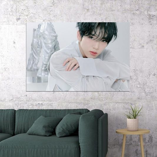 Zerobaseone Zb1 Han Yujin Poster Blue Paradise Album Hide Concept Photo Print K-Pop Home Decor For Living Room Aesthetic Kpop Male Boys Group Boy Band - xonomax