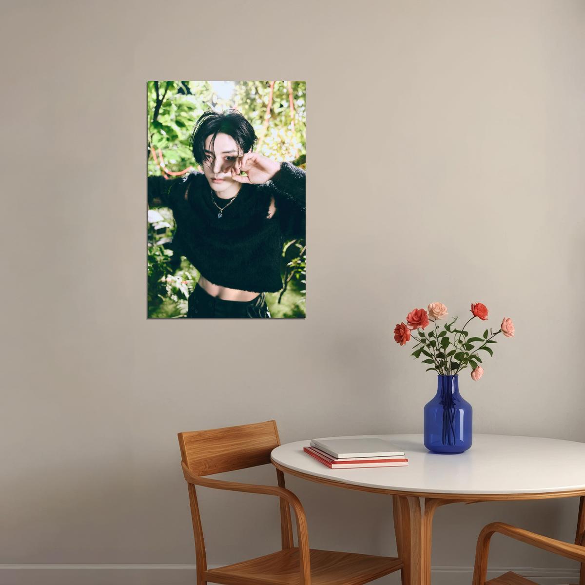 Zerobaseone Zb1 Kim Jiwoong Poster Blue Paradise Album Seek Concept Photo Print K-Pop Home Decor For Living Room Aesthetic Kpop Male Boys Group Boy Band - xonomax
