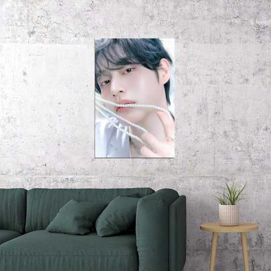 Zerobaseone Zb1 Kim Jiwoong Poster Blue Paradise Album Hide Concept Photo Print K-Pop Home Decor For Living Room Aesthetic Kpop Male Boys Group Boy Band - xonomax