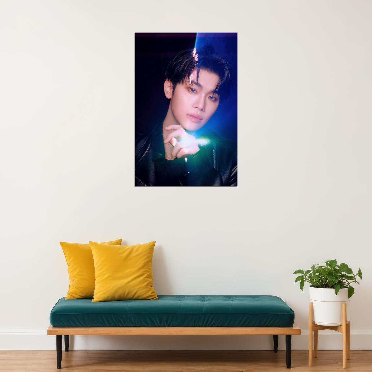 Zerobaseone Zb1 Kim Taerae Poster Blue Paradise Album Seek Concept Photo Print K-Pop Home Decor For Living Room Aesthetic Kpop Male Boys Group Boy Band - xonomax