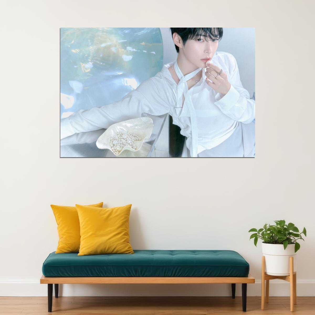 Zerobaseone Zb1 Sung Hanbin Poster Blue Paradise Album Hide Concept Photo Print K-Pop Home Decor For Living Room Aesthetic Kpop Male Boys Group Boy Band - xonomax