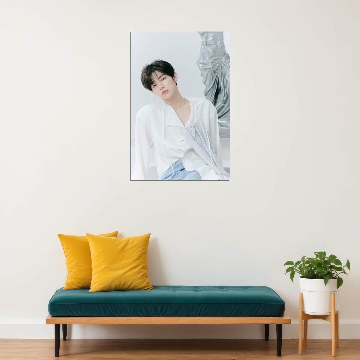 Zerobaseone Zb1 Zhang Hao Poster Blue Paradise Album Hide Concept Photo Print K-Pop Home Decor For Living Room Aesthetic Kpop Male Boys Group Boy Band - xonomax