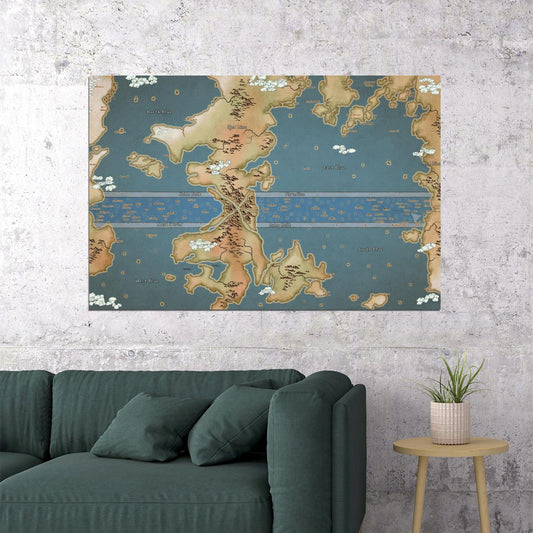 One Piece Anime Poster Grand Line World Map Print Japanese Manga Wall Art Otaku Room Decor - xonomax