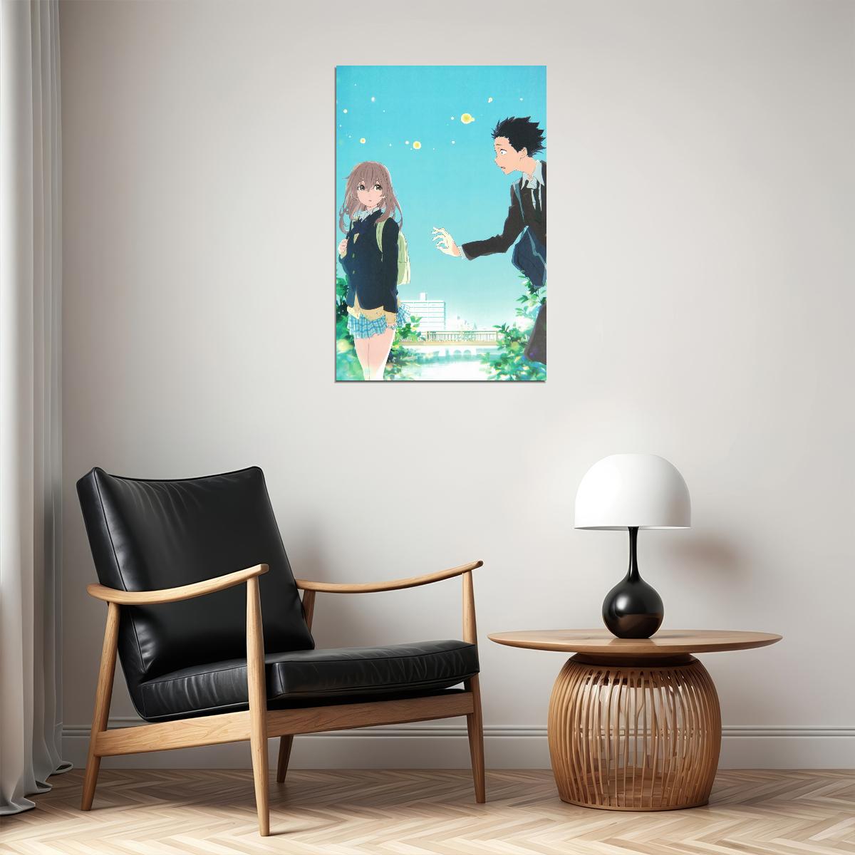 A Silent Voice Anime Poster Koe no Katachi Print Japanese Manga Wall Art Shouko Nishimiya Artwork - xonomax