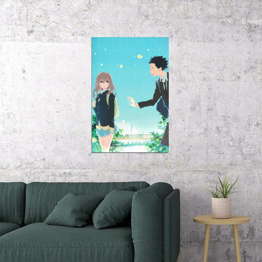 A Silent Voice Anime Poster Koe no Katachi Print Japanese Manga Wall Art Shouko Nishimiya Artwork - xonomax