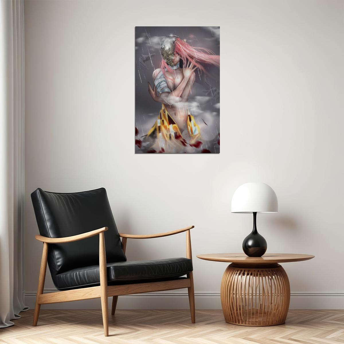 Elfen Lied Anime Poster Kaede Lucy Print Japanese Manga Wall Art Horror Girl Aesthetic - xonomax