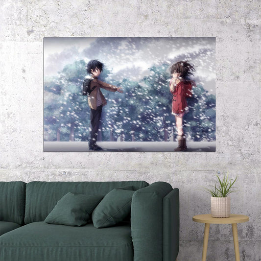 Erased Anime Poster Boku dake ga Inai Machi Print Japanese Manga Wall Art Satoru and Kayo Artwork - xonomax