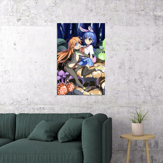 Flip Flappers Anime Poster Magical Girl Print Japanese Manga Wall Art Cocona and Papika Artwork - xonomax