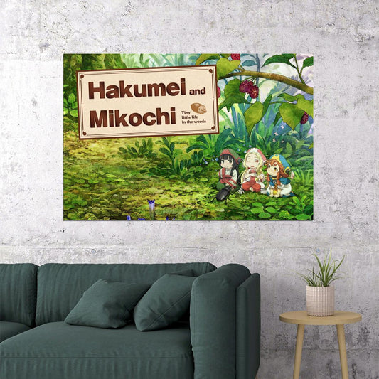 Hakumei and Mikochi Anime Poster Forest Adventure Print Japanese Manga Wall Art - xonomax
