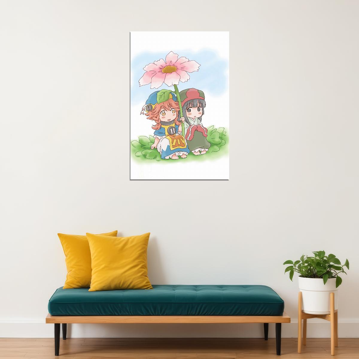 Hakumei and Mikochi Anime Poster Flower Garden Print Japanese Manga Wall Art
