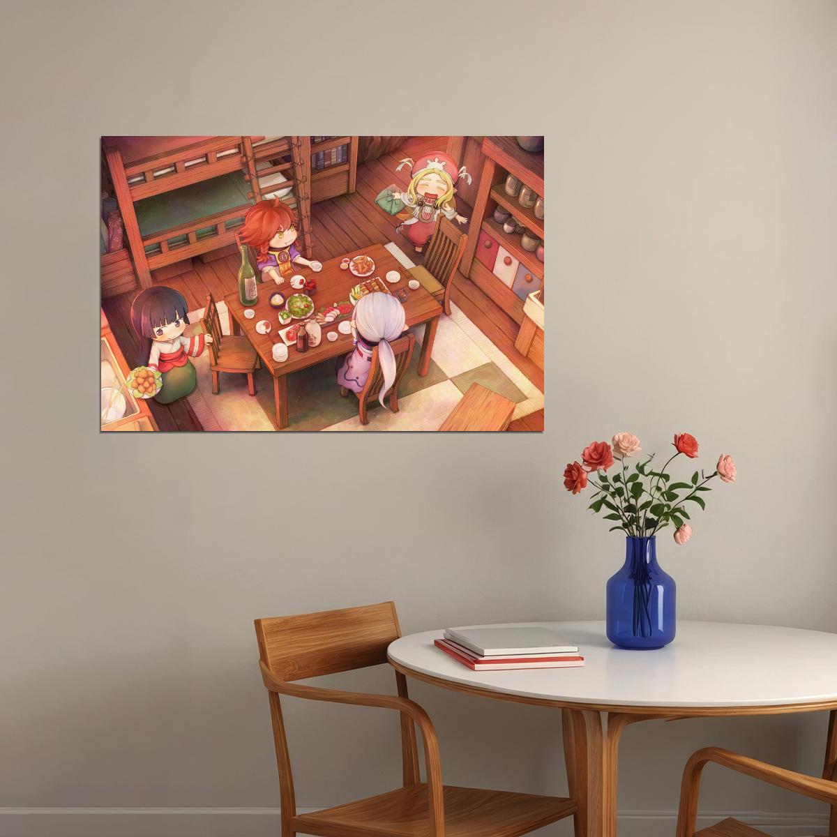 Hakumei to Mikochi Anime Poster Cozy Kitchen Print Japanese Manga Wall Art
