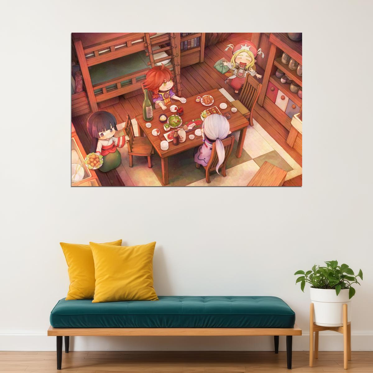 Hakumei to Mikochi Anime Poster Cozy Kitchen Print Japanese Manga Wall Art