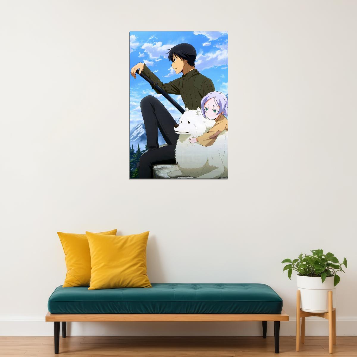 Kino's Journey Anime Poster Kino no Tabi Print Japanese Manga Wall Art Hermes and Shizu Artwork