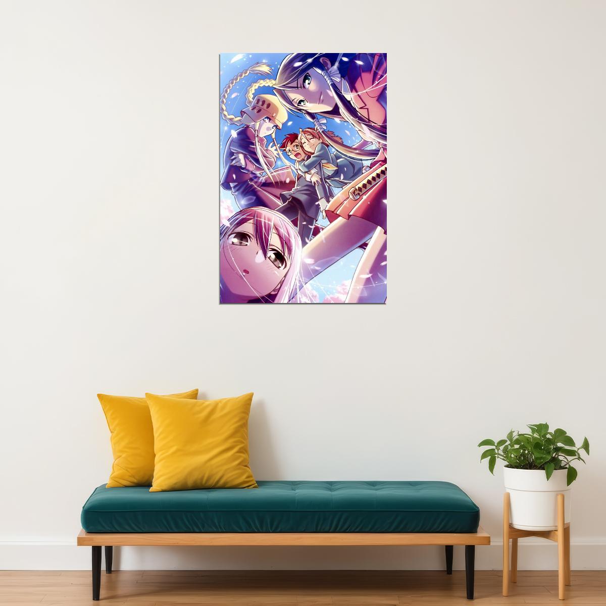 Kujibiki Unbalance Anime Poster Action School Print Japanese Manga Wall Art