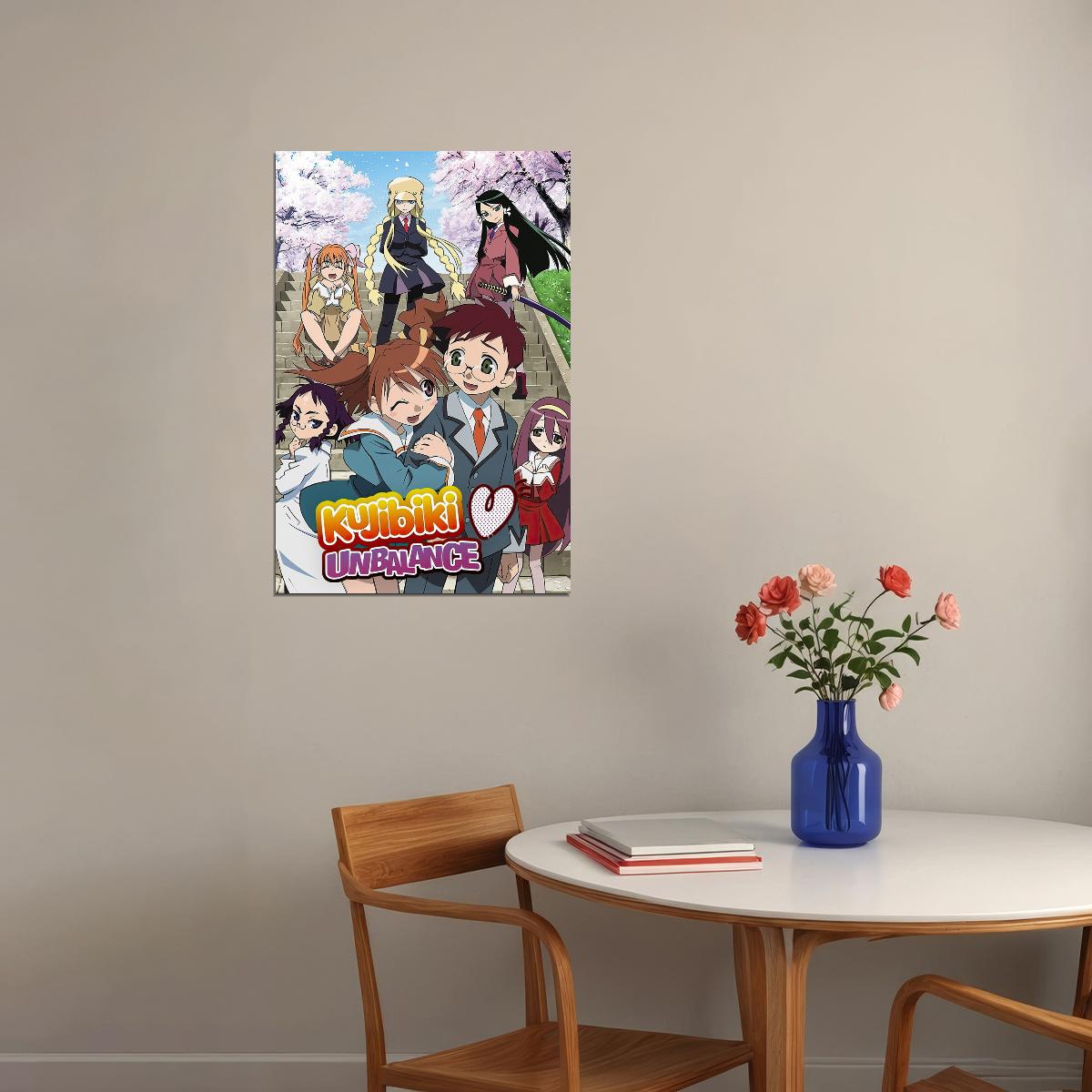 Kujibiki Unbalance Anime Poster Comedy School Life Print Japanese Manga Wall Art