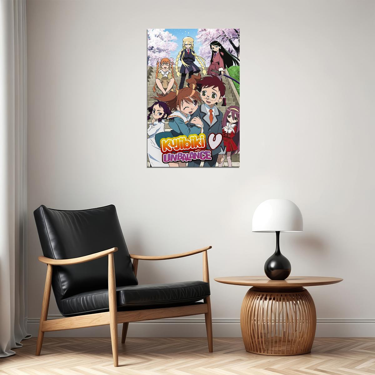 Kujibiki Unbalance Anime Poster Comedy School Life Print Japanese Manga Wall Art