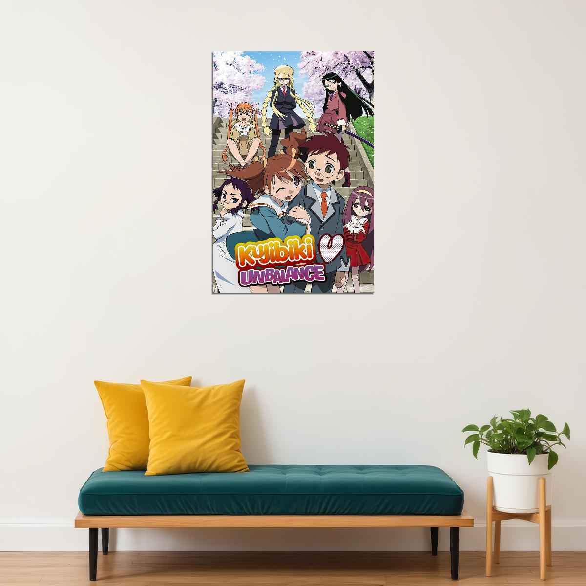 Kujibiki Unbalance Anime Poster Comedy School Life Print Japanese Manga Wall Art