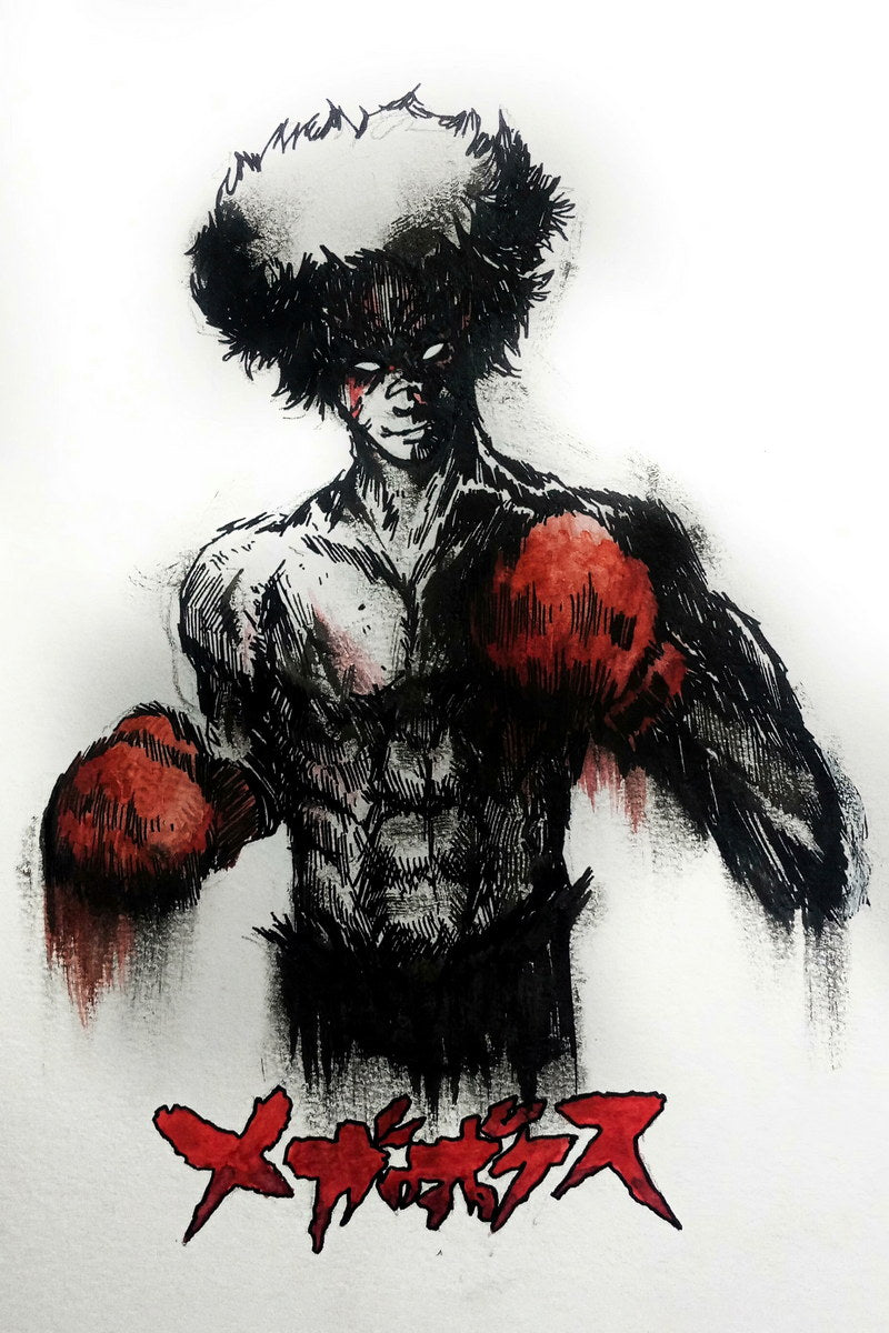 Megalo Box Anime Poster Gearless Joe Print Japanese Manga Wall Art