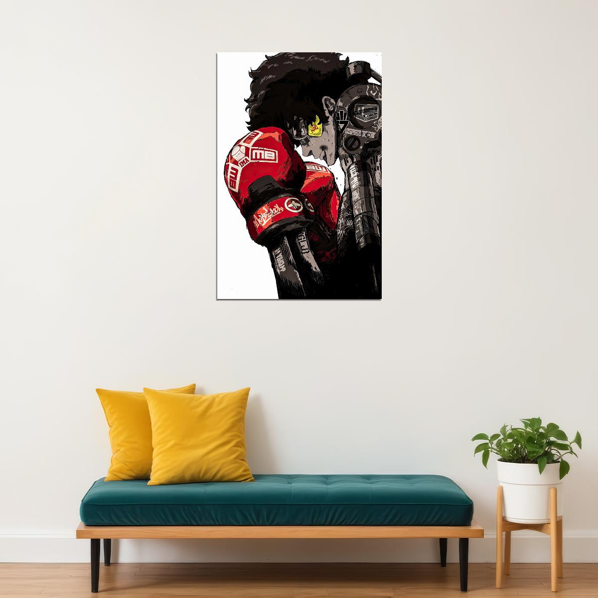 Megalo Box Anime Poster Cyber Fighter Print Japanese Manga Wall Art