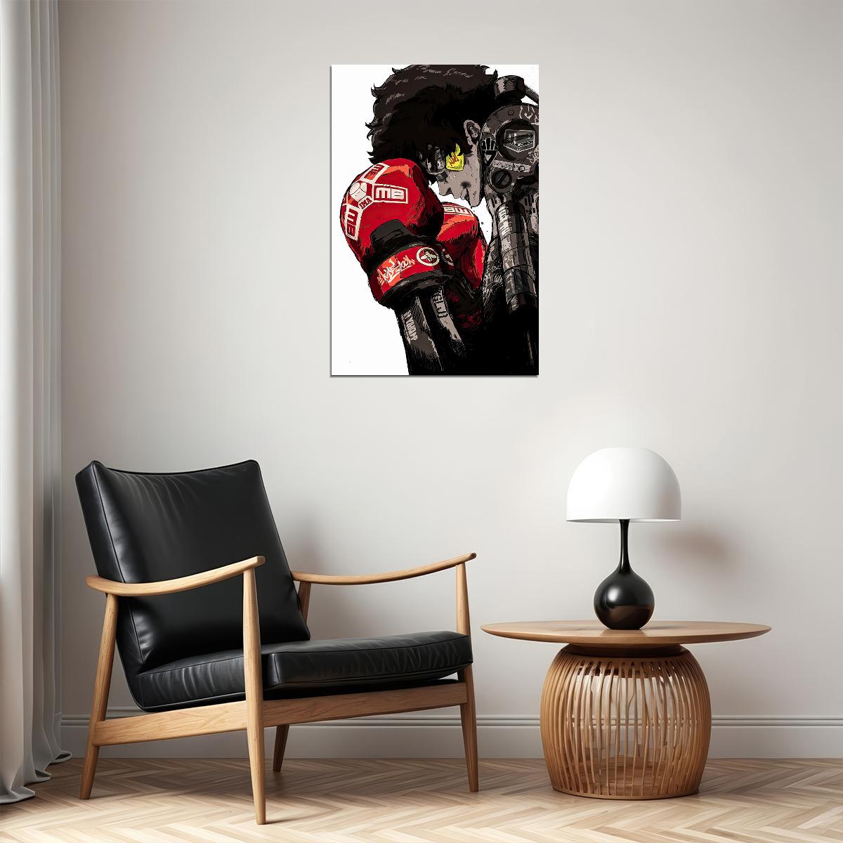 Megalo Box Anime Poster Cyber Fighter Print Japanese Manga Wall Art
