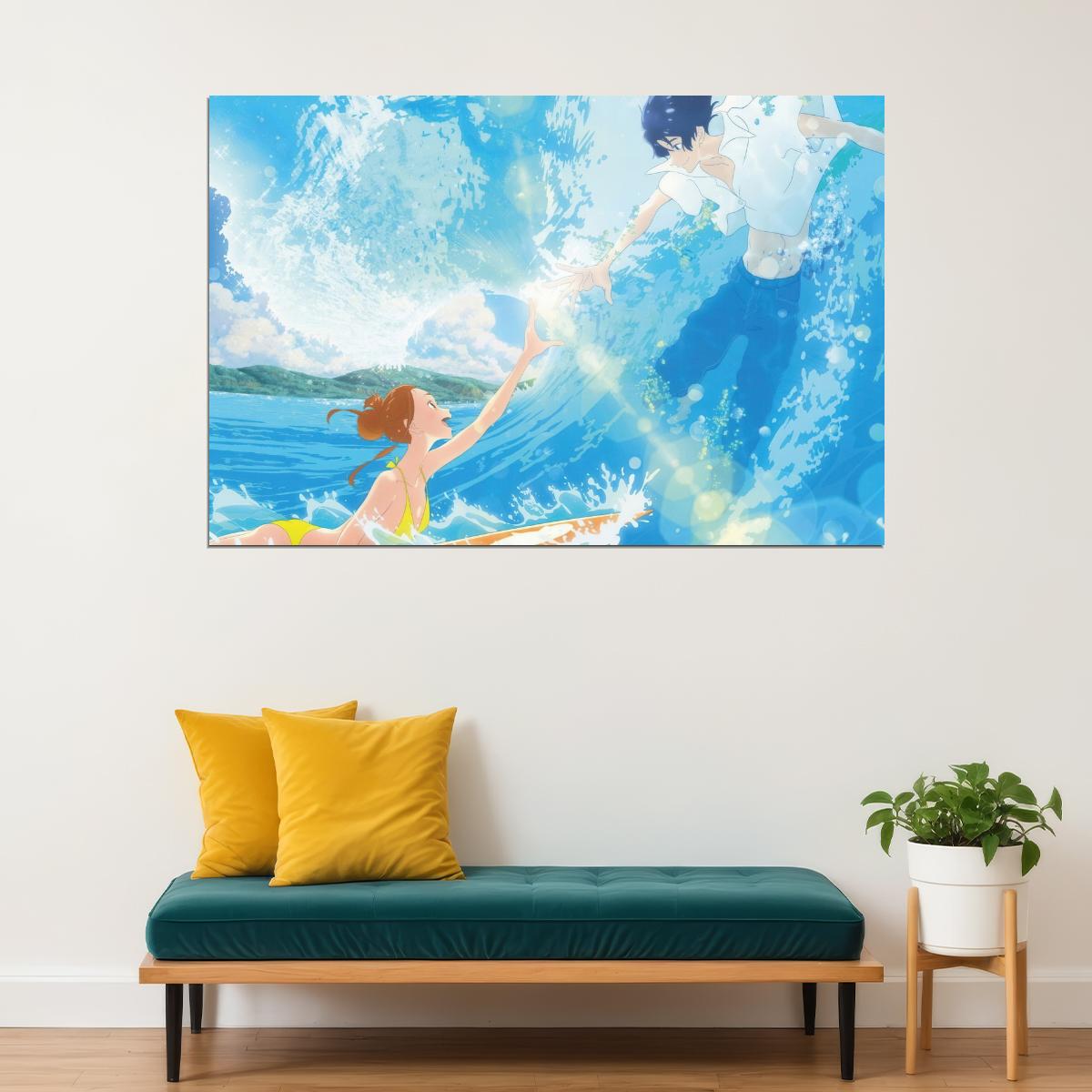 Ride Your Wave Anime Poster Kimi to Nami ni Noretara Print Japanese Manga Wall Art