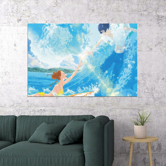 Ride Your Wave Anime Poster Kimi to Nami ni Noretara Print Japanese Manga Wall Art - xonomax