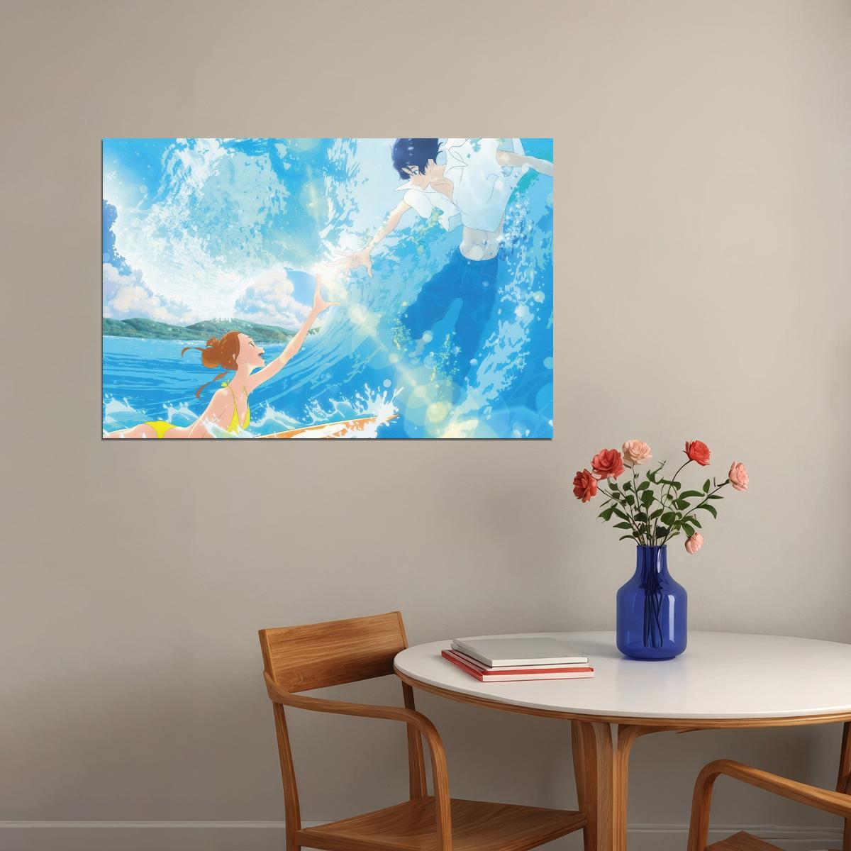 Ride Your Wave Anime Poster Kimi to Nami ni Noretara Print Japanese Manga Wall Art