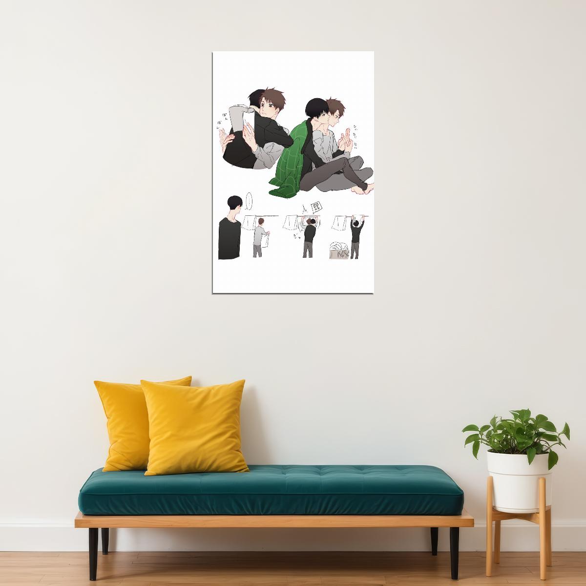 Run with the Wind Anime Poster Kaze ga Tsuyoku Fuiteiru Print Japanese Manga Wall Art Haiji and Kakeru Artwork