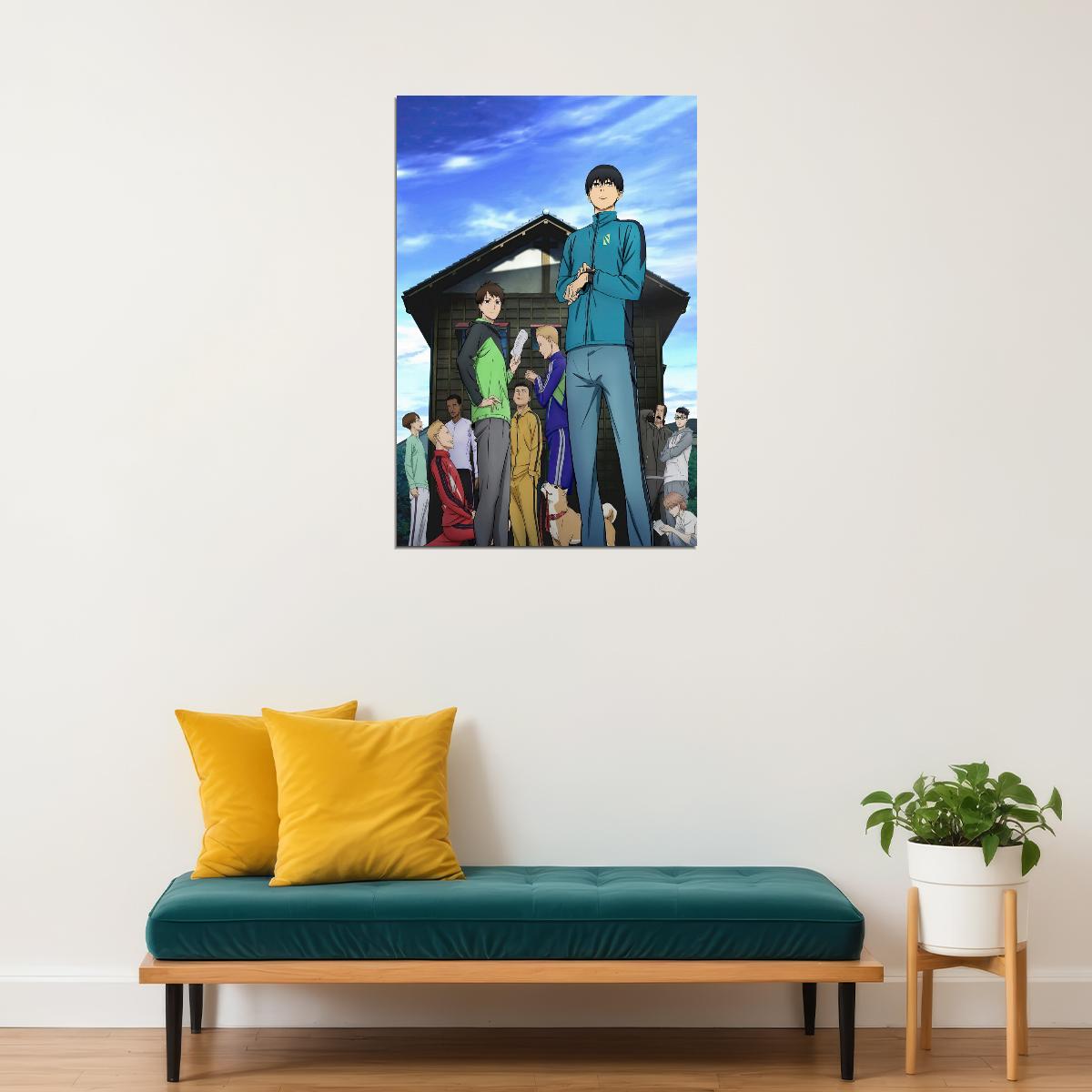 Run with the Wind Anime Poster Kaze ga Tsuyoku Fuiteiru Print Japanese Manga Wall Art Motivational Anime Art