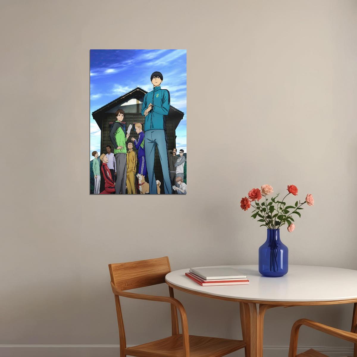 Run with the Wind Anime Poster Kaze ga Tsuyoku Fuiteiru Print Japanese Manga Wall Art Motivational Anime Art