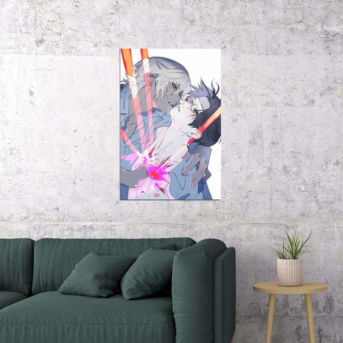 Sarazanmai Anime Poster Reo and Mabu Print Japanese Manga Wall Art Yaoi Aesthetic Artwork