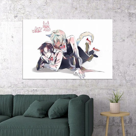 Sarazanmai Anime Poster Reo and Mabu Print Japanese Manga Wall Art BL Couple Poster Yaoi Artwork - xonomax