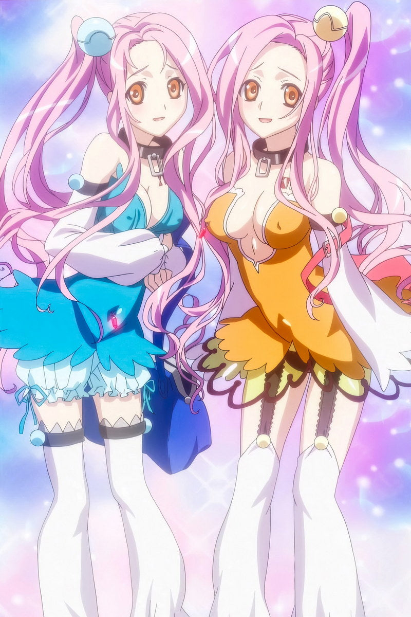 Seikon no Qwaser Anime Poster Eva Q and Eva R Print Japanese Manga Wall Art Magical Sexy Girls Artwork