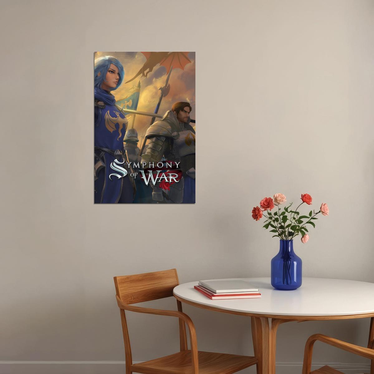 Symphony of War Poster Video Game Wall Art RPG Gaming Print Fantasy Game Decor for Men - xonomax