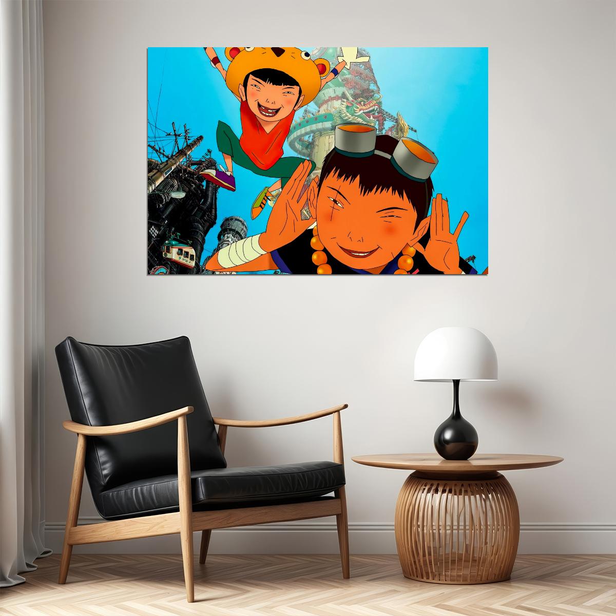 Tekkonkinkreet Anime Poster Japanese Manga Wall Art Black and White Boys Artwork
