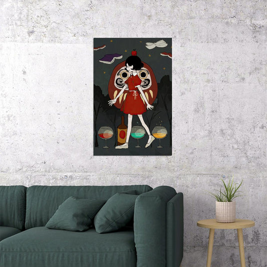 The Night is Short Walk on Girl Poster Yoru wa Mijikashi Arukeyo Otome Anime Print Manga Wall Art - xonomax