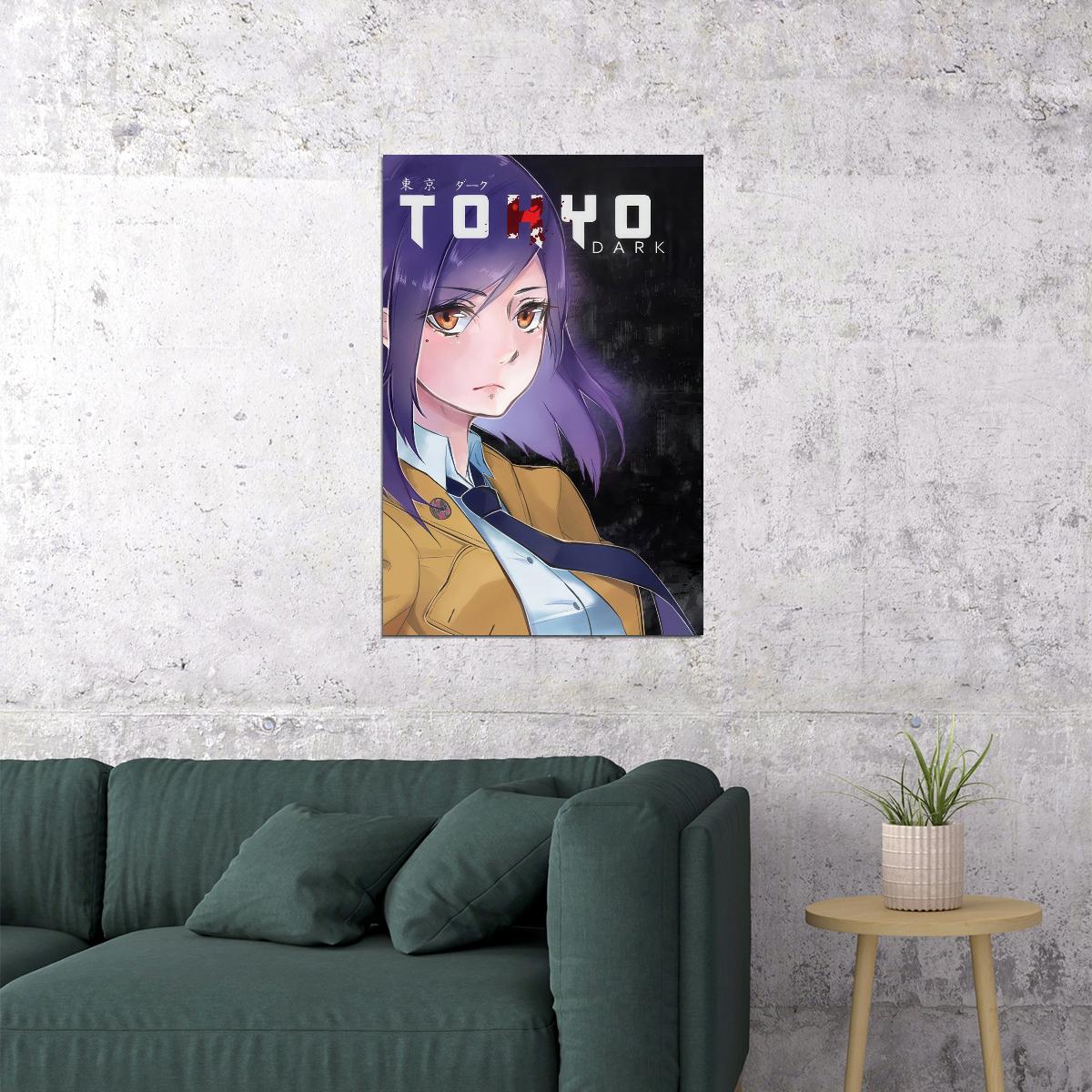 Tokyo Dark Visual Novel Poster Anime Print Japanese Manga Wall Art Gaming Girl Art