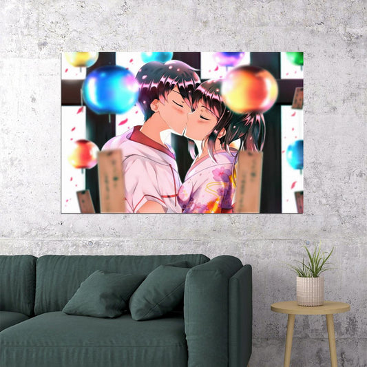 Tsuki ga Kirei Anime Poster Kotarou Azumi and Akane Mizuno Artwork Japanese Manga Print - xonomax