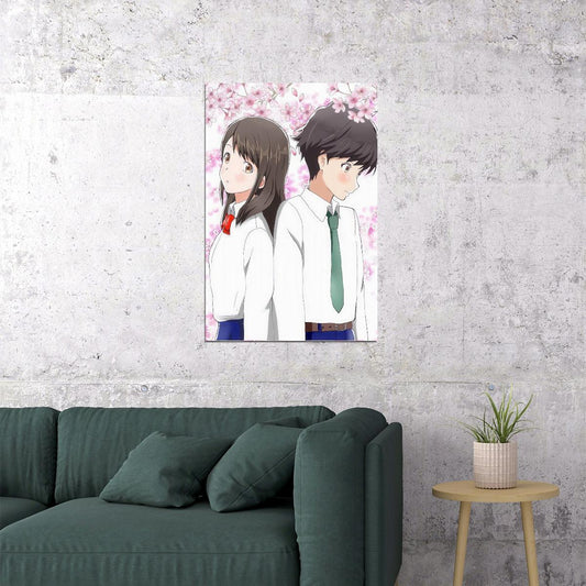 Tsuki ga Kirei Poster Anime Couple Print Kotarou and Akane Artwork Love Story Japanese Manga Decor - xonomax