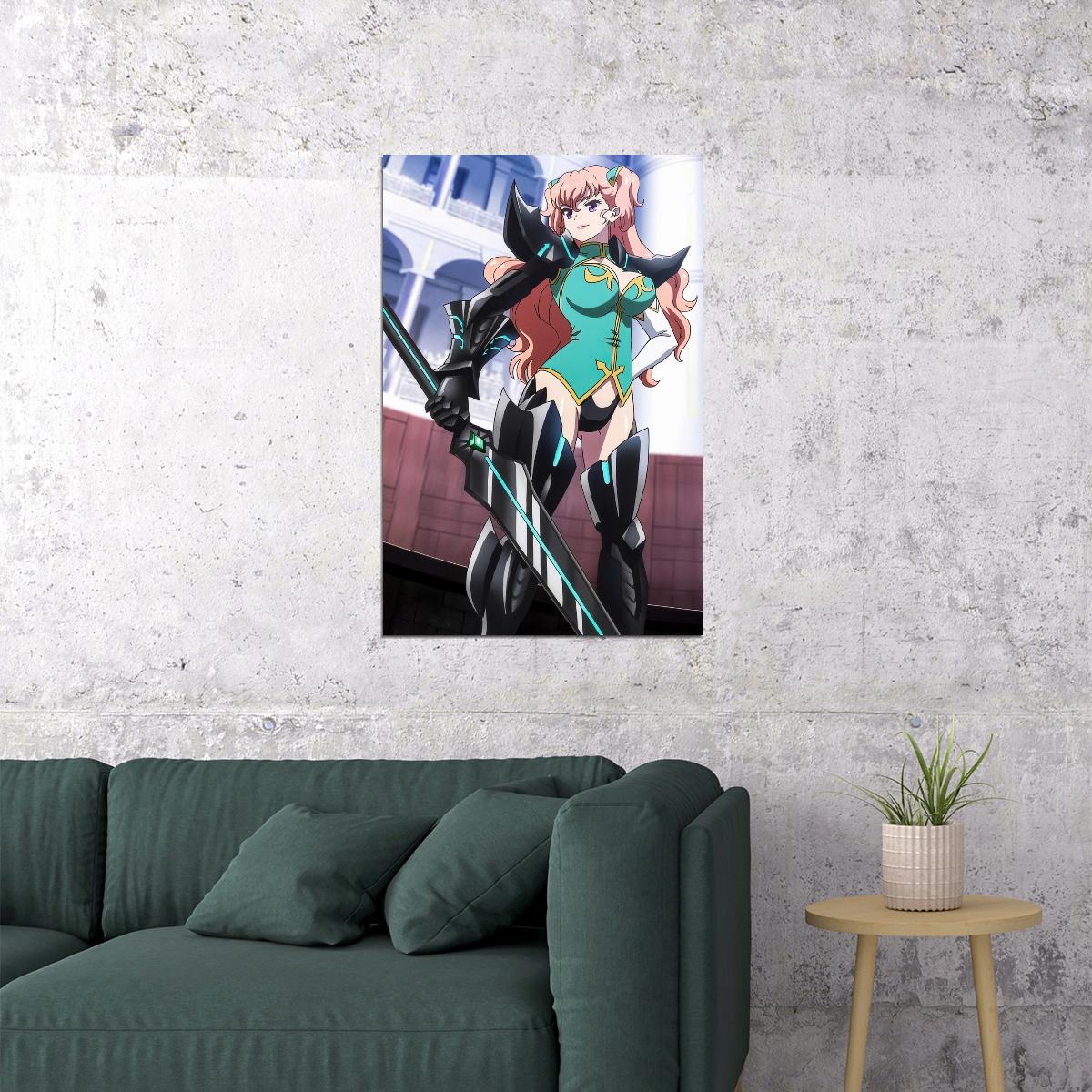 Valkyrie Drive Mermaid Poster Charlotte Scherzen Print Action Japanese Manga Wall Art