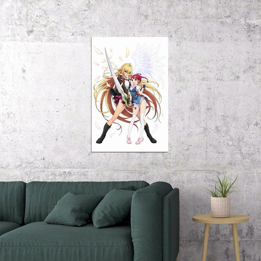 Valkyrie Drive Mermaid Poster Yuri Battle Girls Anime Print Japanese Manga Wall Art Ecchi Decor - xonomax